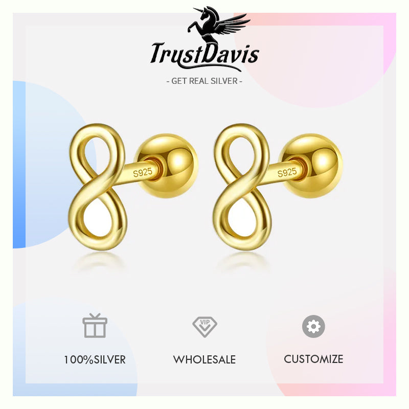 Infinite Bead Screw Stud Earrings DA2839