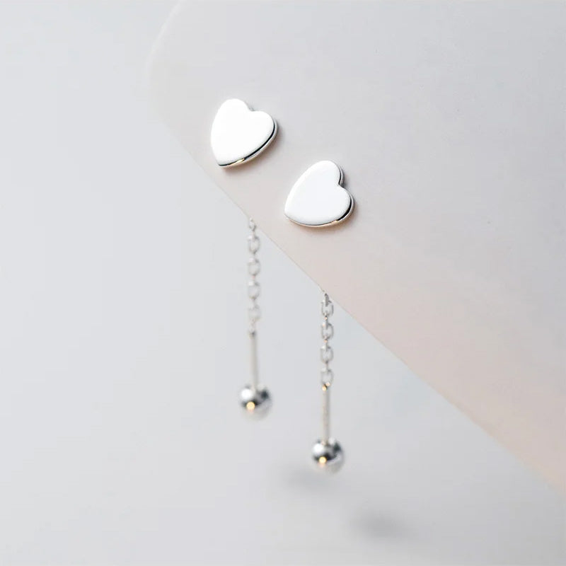 Heart Star Bead Screw Drop Earring DS4050