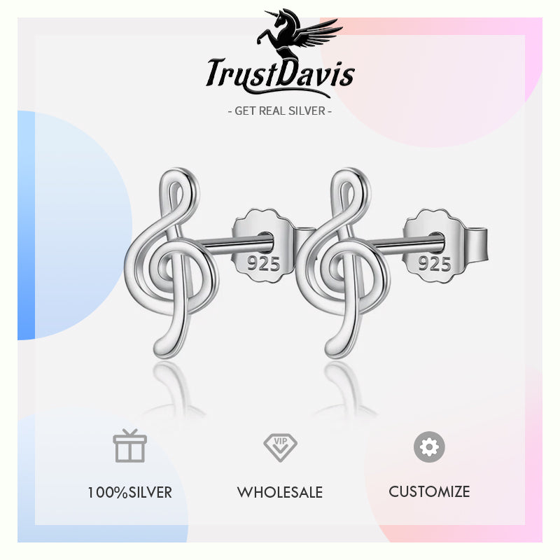 Fashion Cute Tiny Music Notation Stud Earring DS111