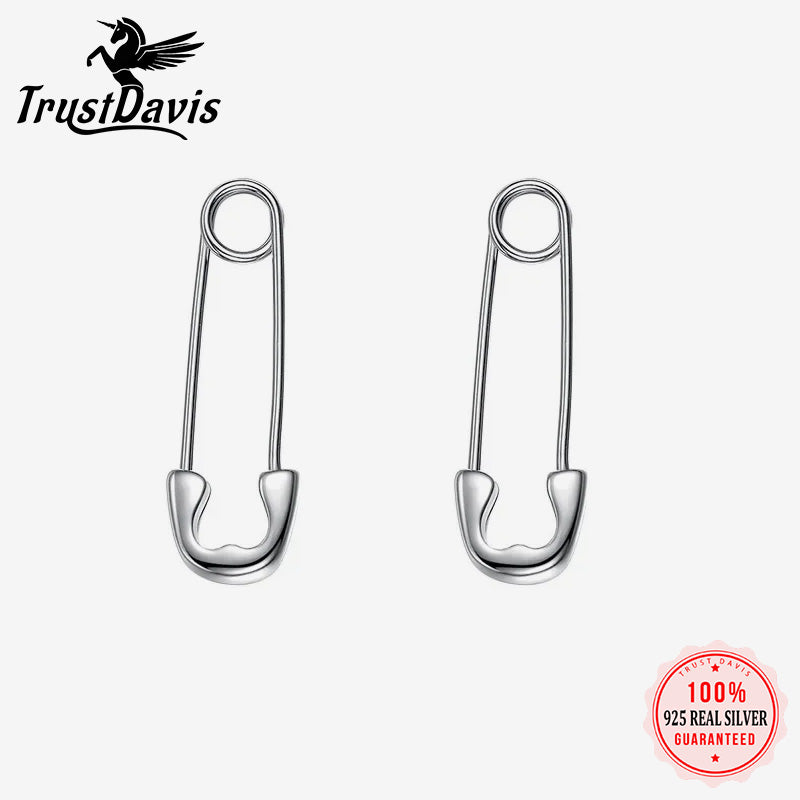 1Pair Paper Clip Shape Ear Buckle Earring DA381