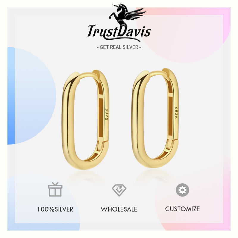 Fashion Sweet INS Ellipse Charm Hoop Earring DA2274