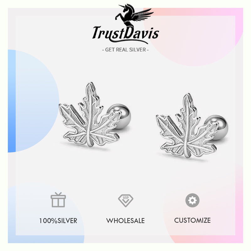 Minimalist Fashion Casual Leaves Plant Stud Earrings DS3963