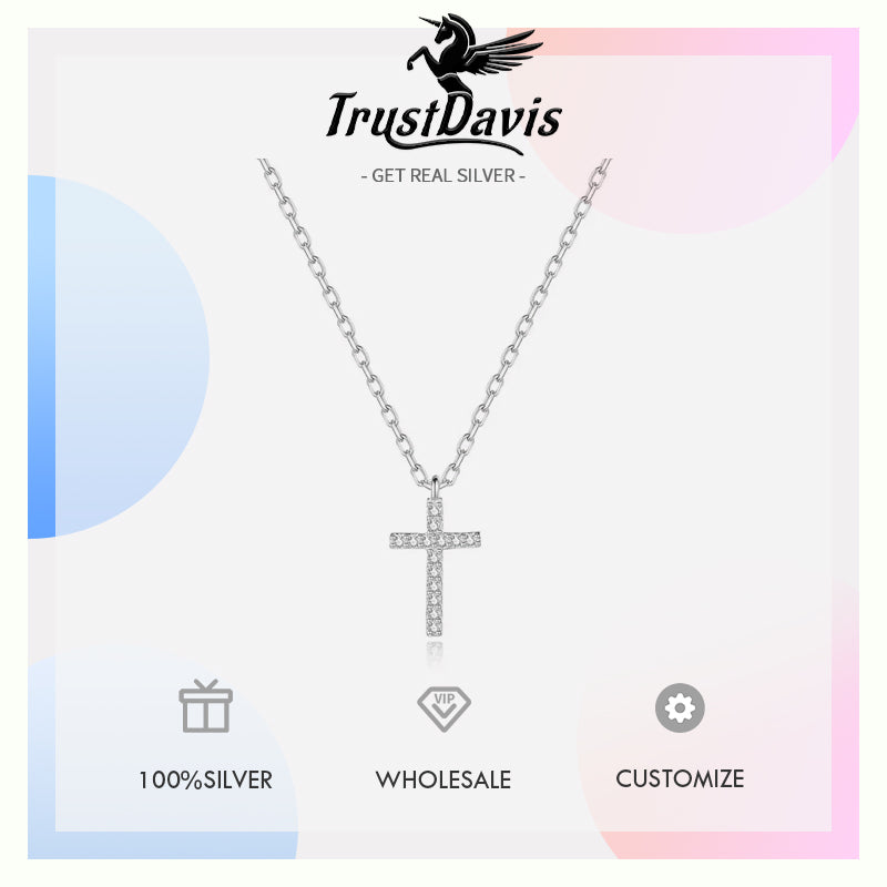 Cross Zircon Pendant Necklace  DA635