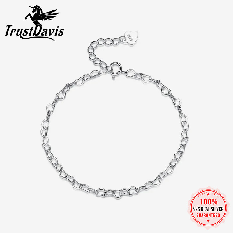 Fashion Jewelry Hollow Love Heart Chain Bracelet DS2379