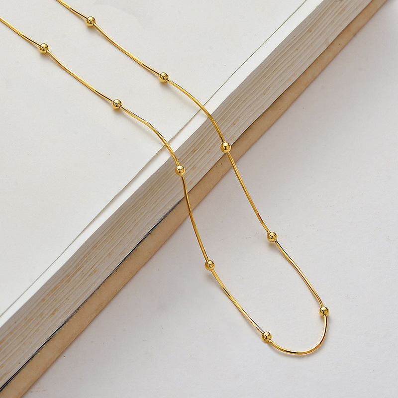 Fashion Sweet Pearl Beads Chain Necklace DS4058