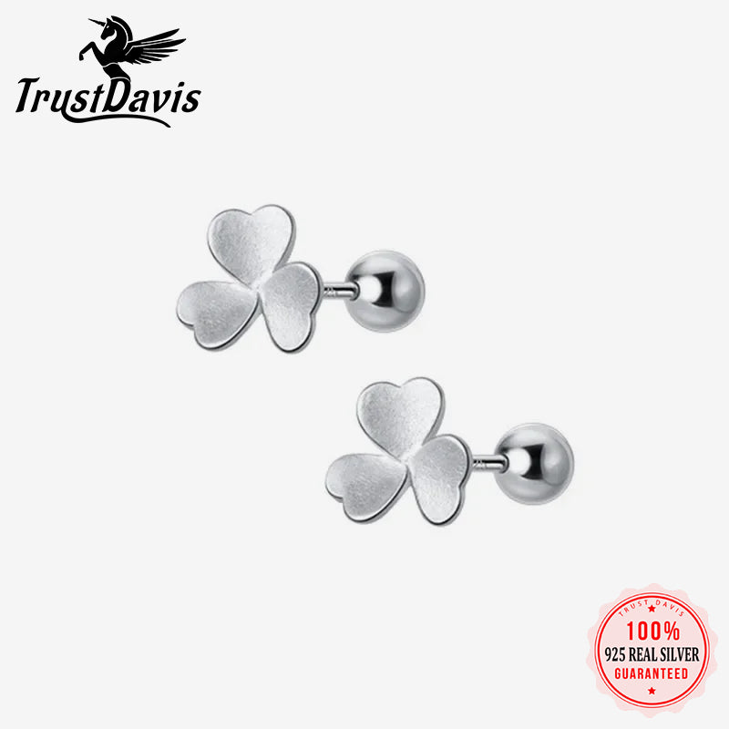 Clover Screw Stud Earrings DB433