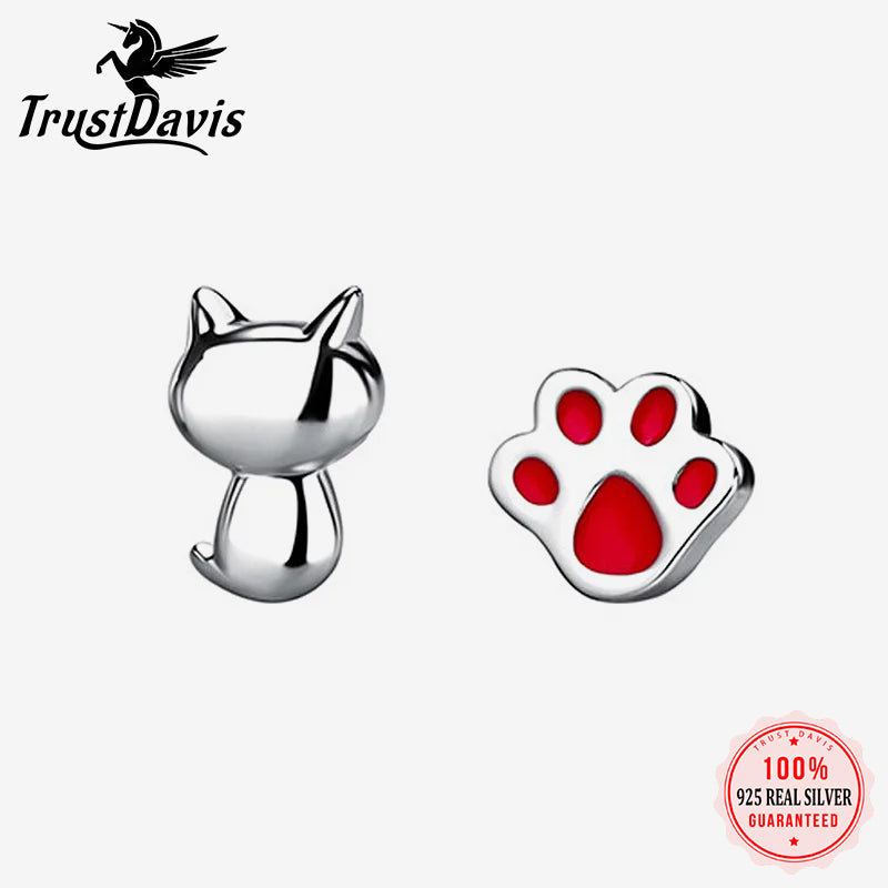 Sweet Cat Paw Stud Earrings DS3548