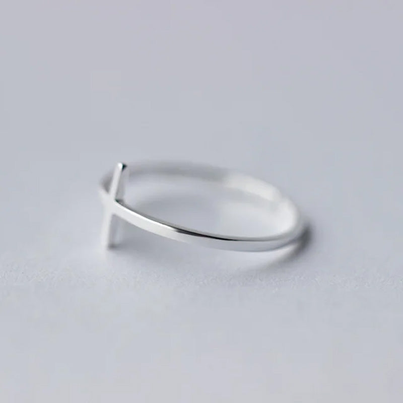 Fashion Simple Cross Cocktail Adjustable Ring DS221