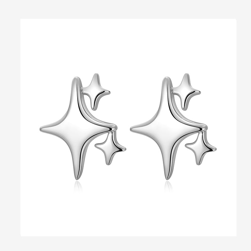 Sweet Star CZ Stone Charm Stud Earrings DA2487