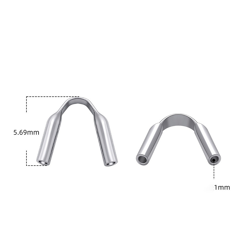 U-shaped buckle DIY silver jewelry accessories DS4817