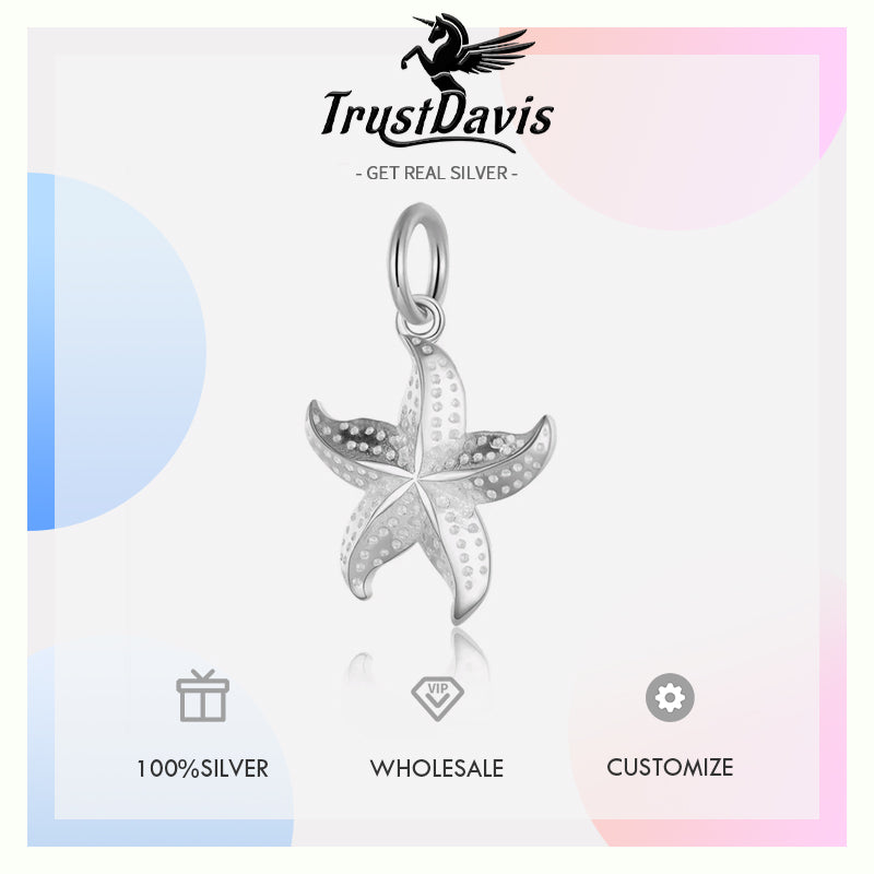 Personality Fashion Sweet 3D Starfish Charm Pendant DZ27