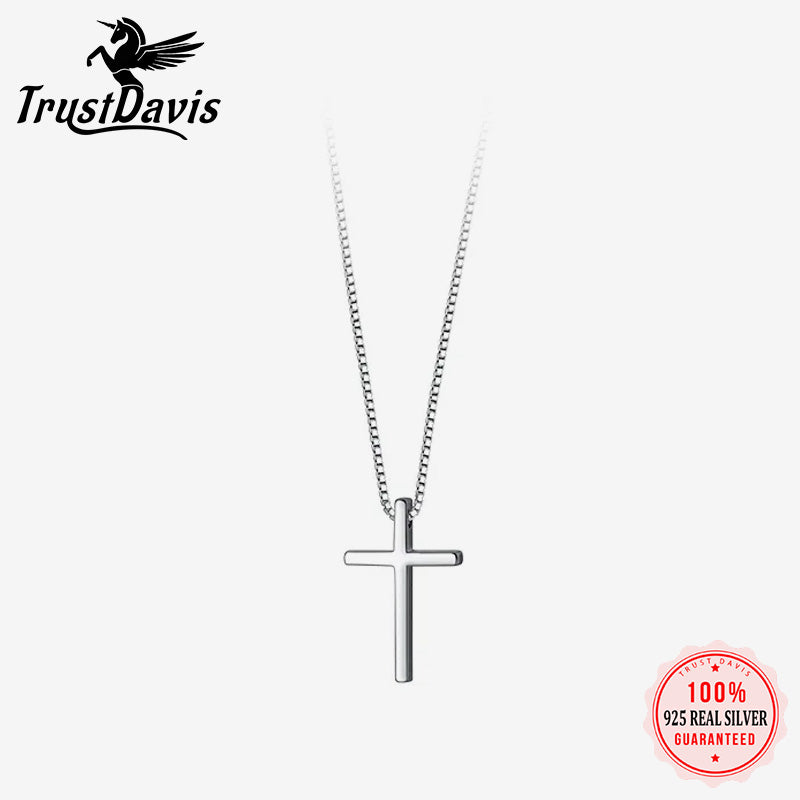 Fashion Sweet Cross Pendant Box Chain Necklace DA2710