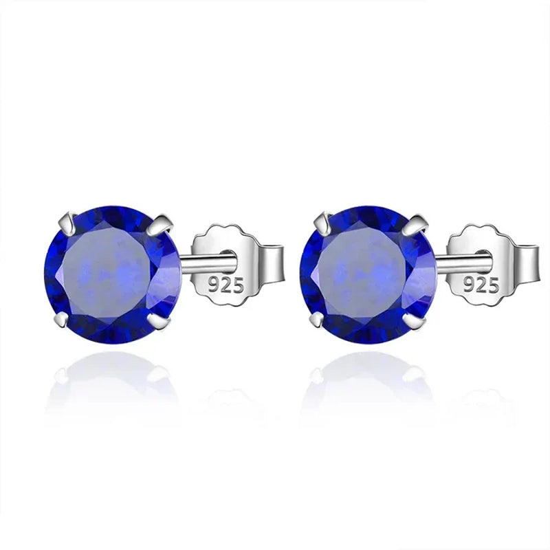 Sweet Round Zircon Colorful Earrings DS4084