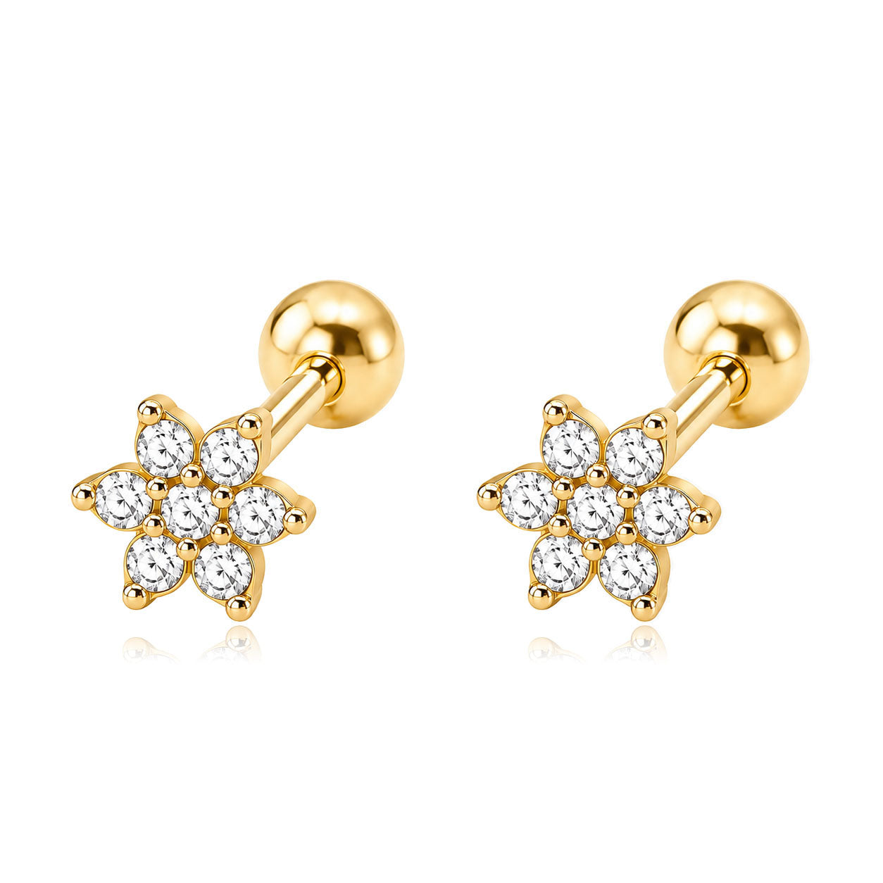 Flower Zircon Stud Earring DS4902