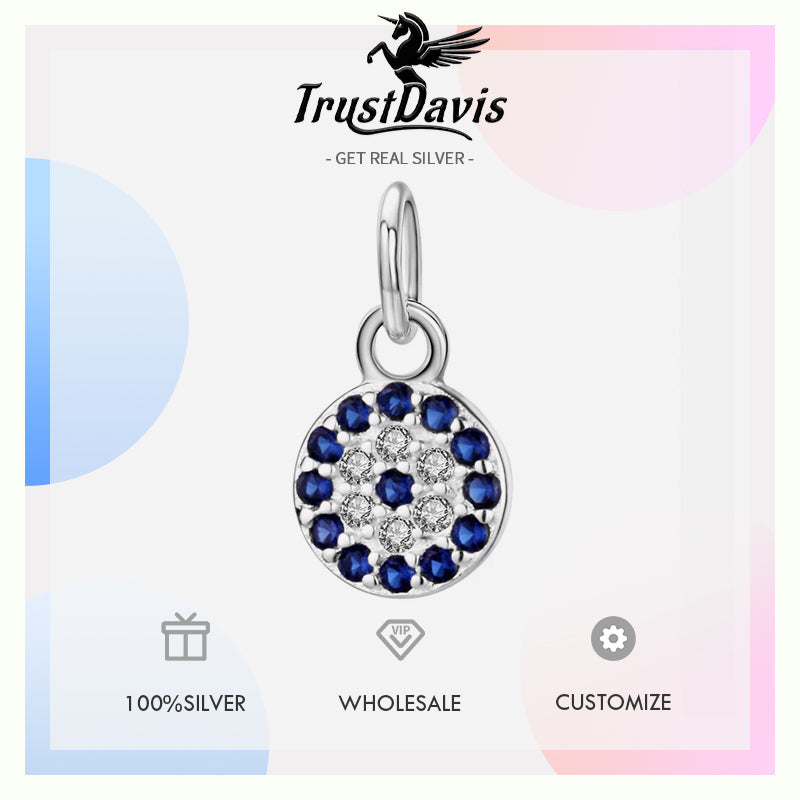 Fashion Sweet geometric Round CZ Eye Charm Pendant DZ14