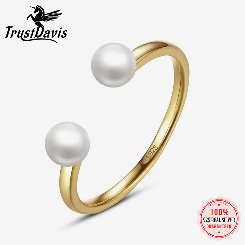 Sweet Freshwater Pearl Opening Ring DA28