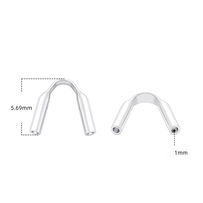 U-shaped buckle DIY silver jewelry accessories DS4817