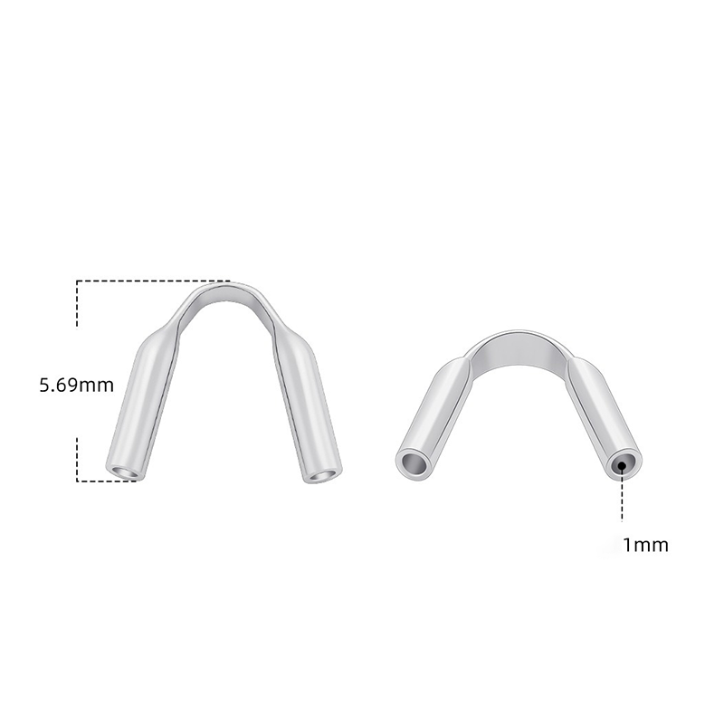 U-shaped buckle DIY silver jewelry accessories DS4817