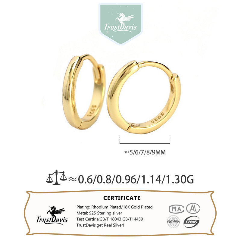 Smooth Hoop Earring DS3351