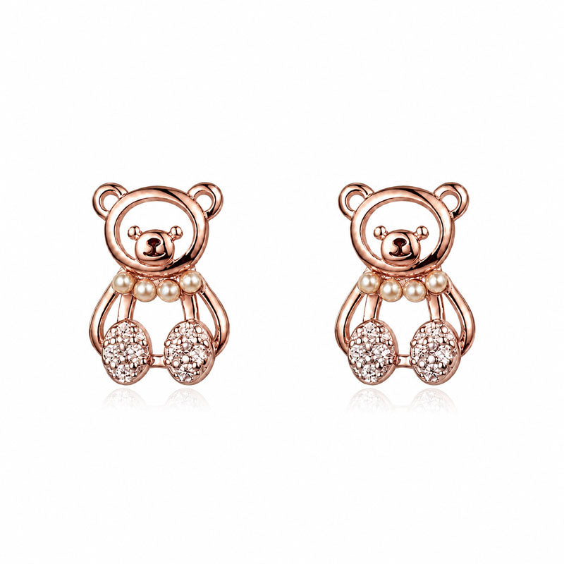 Bear Zircon Stud Earring DS4900