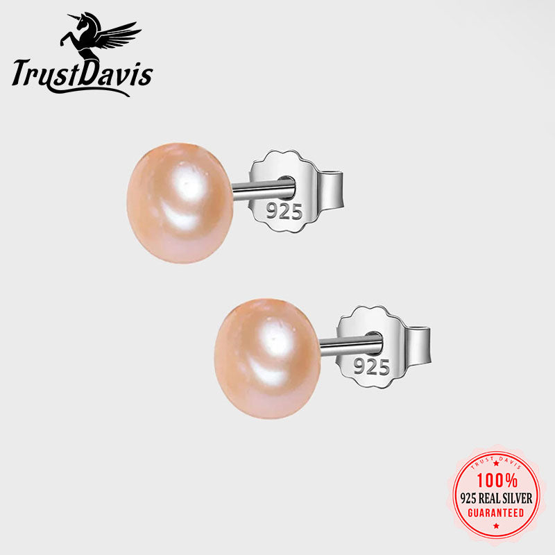 Sweet Irregular Baroque Pearl Stud Earrings DA1224