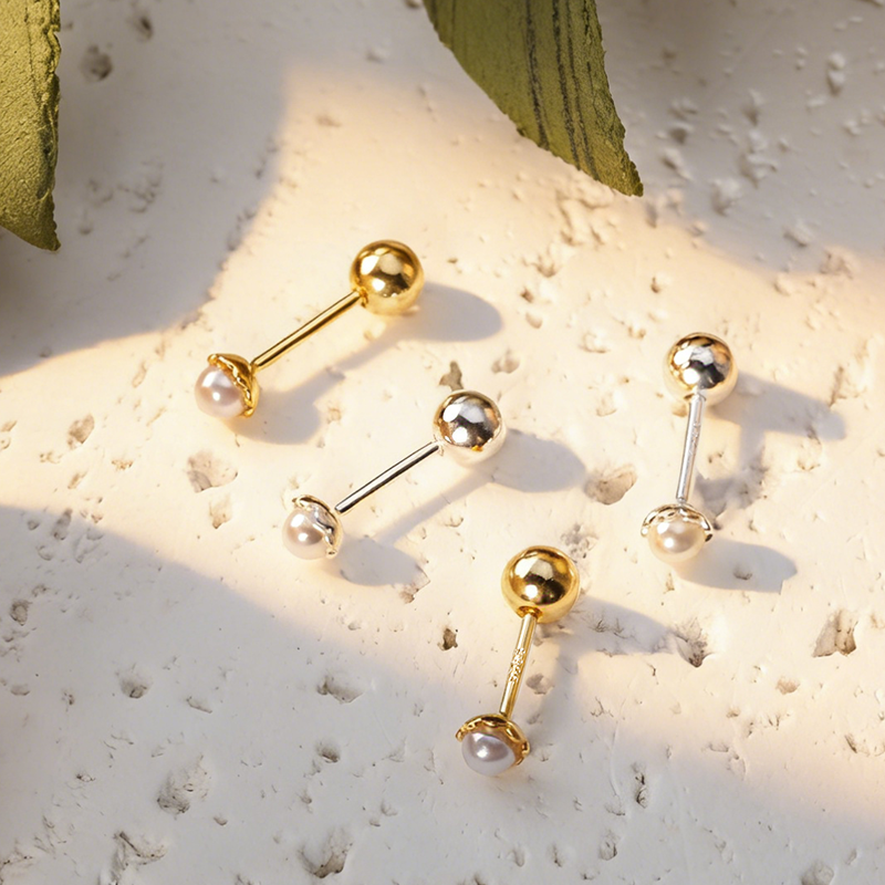 Freshwater Pearl Screw Stud Earring DA282
