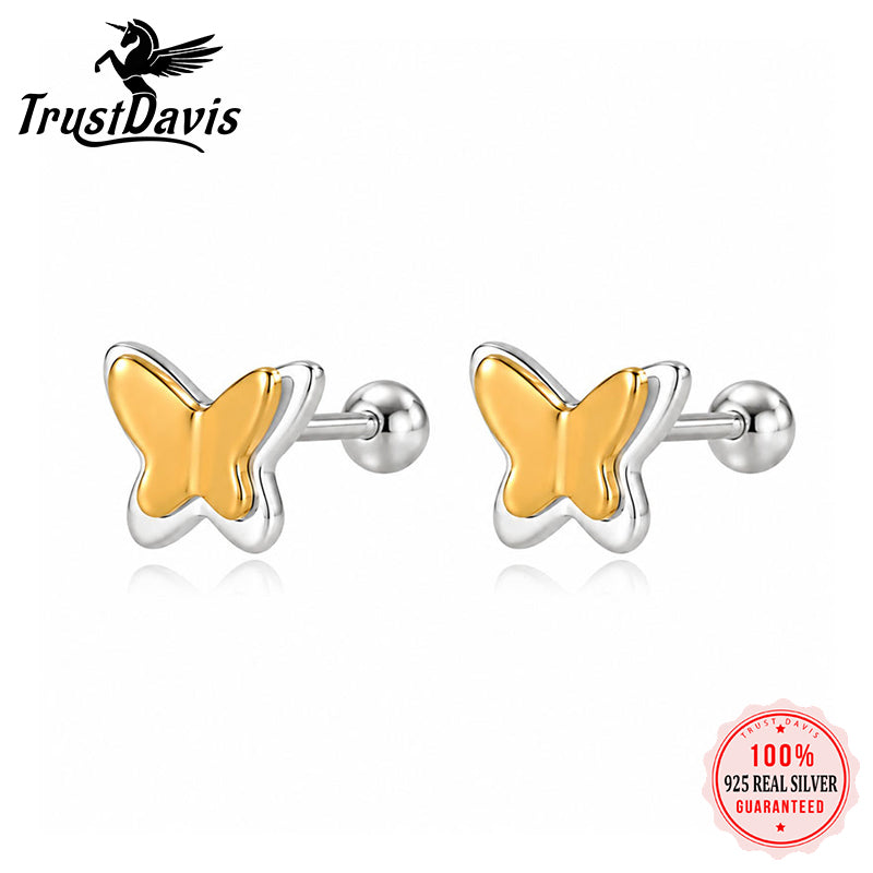 Two-tone Butterfly Earrings DS4913