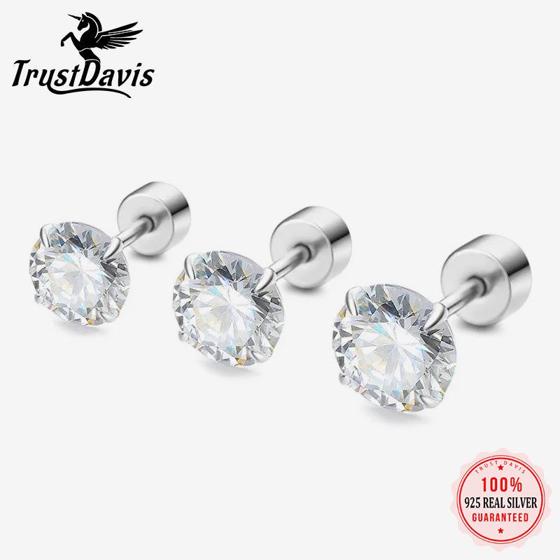 Fashion Zircon Screw Stud Earrings  DS3508