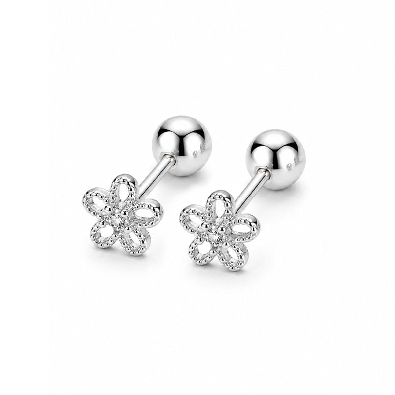 Fashion Flower Claws Screw Earring DA2194